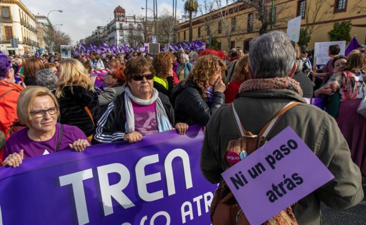 Miles De Personas Se Manifiestan En Sevilla En Contra De La Retirada De Ayudas A La Igualdad De